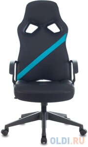 Кресло для геймеров Zombie DRIVER чёрный с голубым