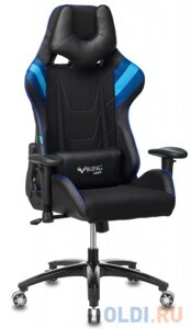 Кресло игровое Бюрократ VIKING 4 AERO BLUE две подушки черный/синий искусст. кожа/ткань