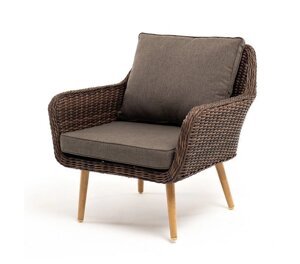 Кресло из искусственного ротанга Прованс коричневое