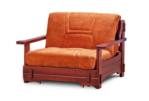 Кресло-кровать аккордеон Брест с деревянными подлокотниками