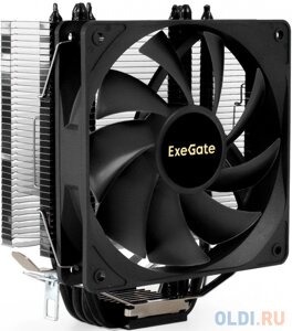 Кулер exegate dark magic EE400XL-PWM (al+cu, черное покрытие, 4 тепл. трубки, LGA775/1150/1151/1155/1156/1200/1700/AM2/AM2+AM3/AM3+AM4/AM5/FM1/FM2/75