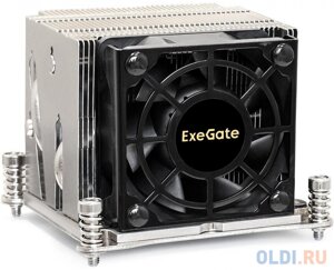 Кулер exegate ESNK-P0048AP4. PWM. 2U. 2011. cu (al+cu, 2U, 4 тепл. трубки, LGA2011/2066, TDP 135W, fan 80mm, PWM, 2100-6800RPM, 2 ball bearing, 4pin, 52db