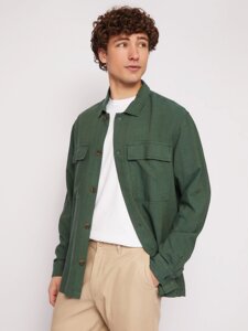 Куртка-рубашка из льна и вискозы