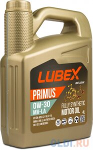 L034-1318-0404 LUBEX синт-ое мот. масло primus MV-LA 0W-30 (4л)
