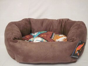 Лежанка для собак Зверьпостель Линия Комби с бортиком цветной 45x35