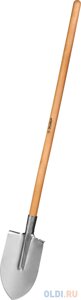 Лопата Мастер-НС штыковая из нержавеющей стали, деревянный черенок, ЗУБР