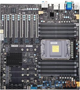 Материнская плата MBD-X12SPA-TF-B LGA4189, C621A, 16*DDR4(3200), 4*M. 2, 7*PCIE, 10glan, glan, IPMI lan, USB type-C, 4*USB 3.2, VGA, 2*COM
