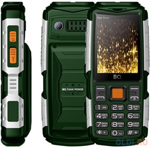 Мобильный телефон BQ 2430 Tank Power зеленый серебристый 2.4 32 Мб