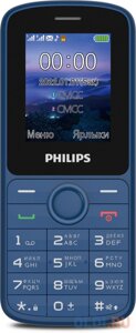 Мобильный телефон Philips E2101 Xenium синий моноблок 2Sim 1.77 128x160 GSM900/1800 MP3 FM microSD