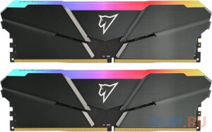 Модуль памяти DDR 4 DIMM 16gb (8gbx2) PC21300, 2666mhz, netac shadow NTSRD4p26DP-16E, RGB, C19 grey, с радиатором