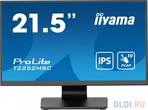 Монитор Iiyama 21.5 ProLite T2252MSC-B2 черный IPS LED 5ms 16:9 HDMI M/M глянцевая 250cd 178гр/178гр 1920x1080 60Hz DP FHD USB Touch 4.5кг