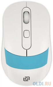 Мышь Oklick 310MW, оптическая, беспроводная, USB, белый и синий [1869094]