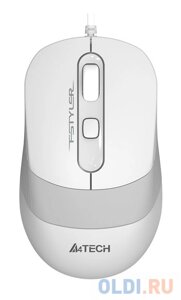 Мышь проводная A4TECH Fstyler FM10 белый серый USB
