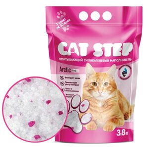 Наполнитель Cat Step Arctic Pink впитывающий силикагель 1,67кг 3.8 л