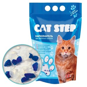 Наполнитель Cat Step впитывающий силикагель без запаха 1,67кг 3,8 л