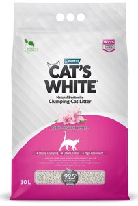 Наполнитель Cats White Baby Powder с ароматом детской присыпки комкующийся бентонит 8,5кг 10 л