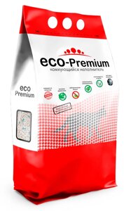 Наполнитель ECO Premium GREEN комкующийся древесный без запаха 20кг 55 л