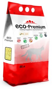 Наполнитель ECO Premium Ромашка комкующийся древесный ромашка 7,6кг 20 л