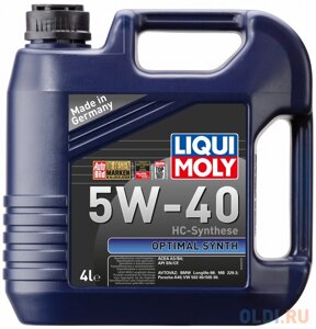 НС-синтетическое моторное масло LiquiMoly Optimal Synth 5W40 4 л 3926