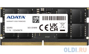 Оперативная память для ноутбука ADATA AD5s480016G-S SO-DIMM 16gb DDR5 4800 mhz AD5s480016G-S