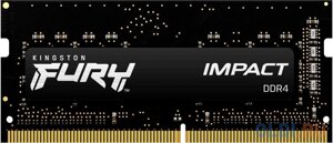 Оперативная память для ноутбука Kingston FURY Impact Black SO-DIMM 16Gb DDR4 3200 MHz KF432S20IB/16