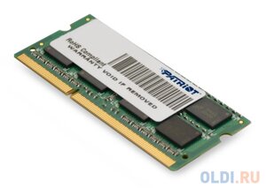 Оперативная память для ноутбука Patriot Signature Line SO-DIMM 4Gb DDR3 1333 MHz PSD34G13332S