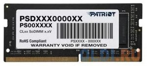 Оперативная память для ноутбука Patriot Signature Line SO-DIMM 8Gb DDR4 3200 MHz PSD48G320081S
