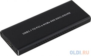 Orient 3550U3, USB 3.1 gen2 контейнер для SSD M. 2 nvme 2230/2242/2260/2280 M-key, pcie gen3x2 (JMS583), до 10 GB/s, поддержка UAPS, TRIM, разъем USB3.1