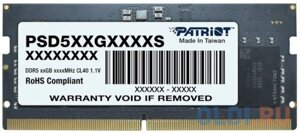 Память SO-DIMM DDR 5 DIMM 8gb 5600mhz, patriot signature line (PSD58G560041S) (retail)
