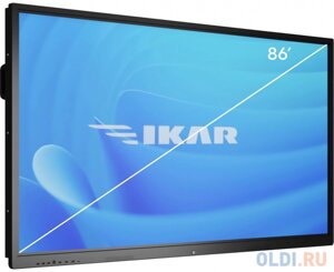 Панель ikar 86 ип 86-214-410 черный IPS LED 8ms 16:9 DVI HDMI M/M матовая 1200:1 400cd 178гр/178гр 3840x2160 VGA DP UHD USB 86кг (RUS)