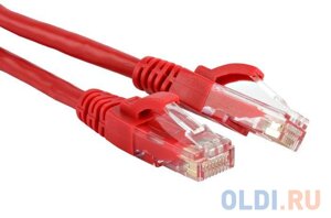 Патч-корд RJ45 - RJ45, 4 пары, UTP, категория 5е, 10 м, красный, LSZH, lanmaster