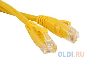 Патч-корд RJ45 - RJ45, 4 пары, UTP, категория 5е, 2 м, желтый, LSZH, lanmaster