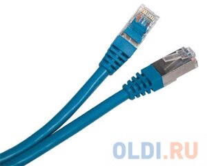 Патч-корд STP 5E категории 0.5м Hyperline PC-LPM-STP-RJ45-RJ45-C5e-0.5M-LSZH-BL экранированный синий