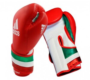 Перчатки боксерские AdiSpeed красно-бело-зеленые, 12 унций