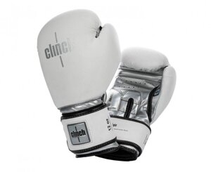 Перчатки боксерские Fight 2.0 бело-серебристые, 8 унций