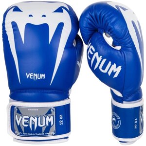 Перчатки боксерские Giant 3.0 Blue/White Nappa Leather, 10 унций