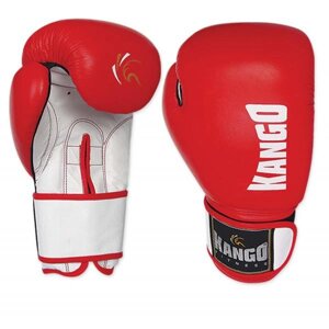 Перчатки боксерские Kango BMK-004 Red/White PU, 10 унций