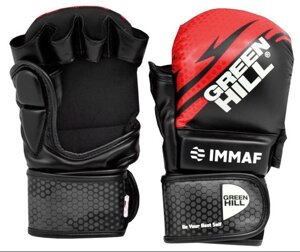 Перчатки MMA IMMAF черно-красные