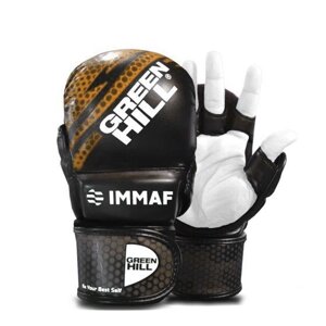 Перчатки MMA IMMAF черно-золотистые