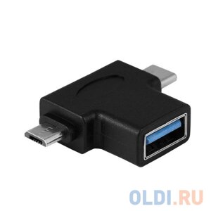 Переходник Type-C microUSB ORIENT UC-302 черный