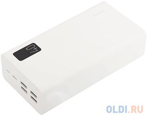 Perfeo powerbank mountains 40000 mah/LED дисплей/PD + QC 3.0/type-C/4 USB/выход: 3A, max 22.5W/white (pf_d0160)