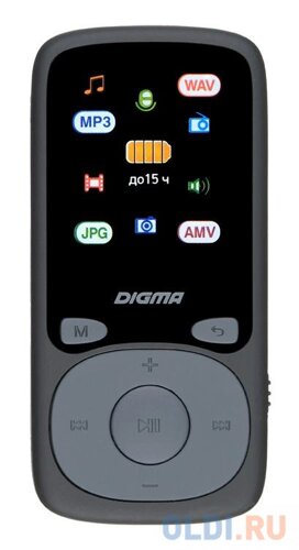 Плеер Hi-Fi Flash Digma B4 8Gb черный/1.8/FM/microSDHC