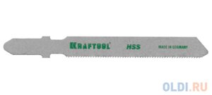 Полотна KRAFTOOL, T118G, для эл/лобзика, HSS, по металлу (0,5-1,5мм), EU-хвост., шаг 0,9мм, 55мм, 2шт