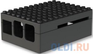 RA182 корпус ACD black ABS plastic building block case for raspberry pi 3 B/B+cbpiblox-BLK) (494293)