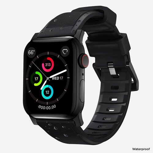 Ремешок Nomad Rugged Strap V. 2 для Apple Watch 38/40мм Чёрный с чёрной фурнитурой NM1A31BN00