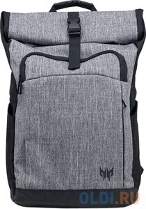 Рюкзак для ноутбука 15.6 Acer Predator Rolltop Jr. серый/черный полиэстер (NP. BAG1A. 292)
