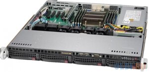 Серверная платформа supermicro SYS-5019S-MR 1U, E3-1200v5/6, 4x DDR4 ECC, up to 4x3.5 HDD, intel C236, 2x1gbe, IPMI, 2x400W, M. 2, PCIE (x16), 4xusb3.0/