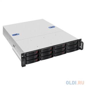 Серверный корпус ExeGate Pro 2U550-HS12 RM 19, высота 2U, глубина 550, БП 1U-600ADS,12xHotSwap, USB