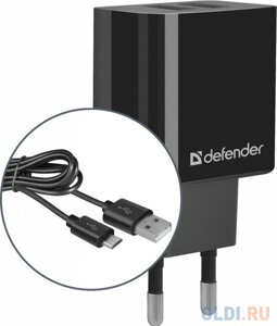 Сетевой адаптер Defender UPC-21 2xUSB,5V/2.1А кабель microUSB