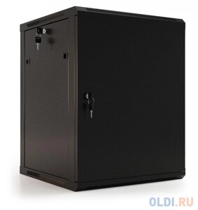 Шкаф коммутационный Hyperline (TWB-0645-SR-RAL9004) настенный 6U 600x450мм пер. дв. стал. лист 60кг черный